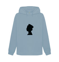 Stone Blue Queen Elizabeth II black silhouette hoodie