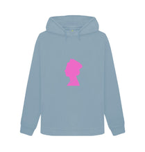 Stone Blue Queen Elizabeth II pink silhouette hoodie