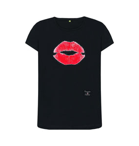 Black Womenswear Outlandish Creations' Lips T-shirt