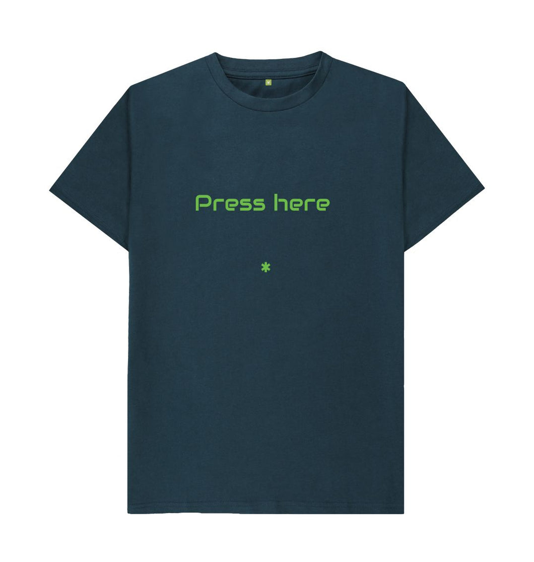 Denim Blue Unisex Press here T-shirt