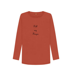 Rust Pull my Finger Long-Sleeve T-shirt 2