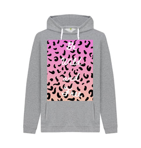 Light Heather Be Wild and Free Leopard print Adult Hoodie