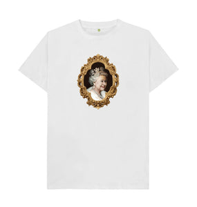 White Mansize Queen Elizabeth II T-shirt