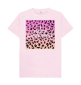 Pink I hate everyone leopard print T-shirt