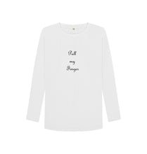 White Pull my Finger Long-Sleeve T-shirt 2