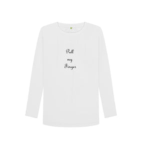White Pull my Finger Long-Sleeve T-shirt 2