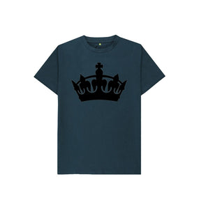 Denim Blue Kids King T-shirt