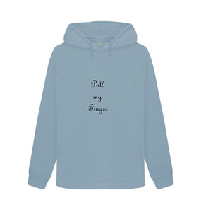 Stone Blue Pull my Finger Hoodie