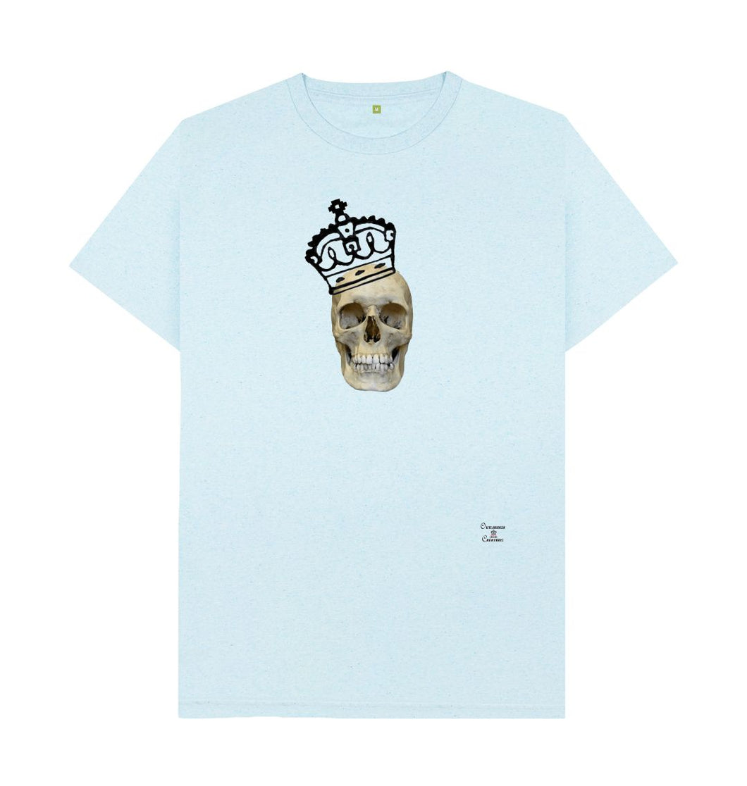 Light Blue Unisex Skull & Crown T-shirt