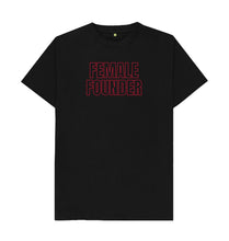 Black Larger Fit Female Founder T-shirt