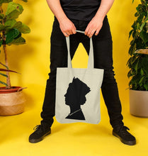 Queen Elizabeth II silhouette light tote bag