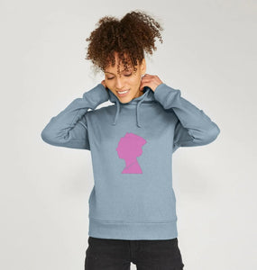 Women's Queen Elizabeth II pink silhouette hoodie