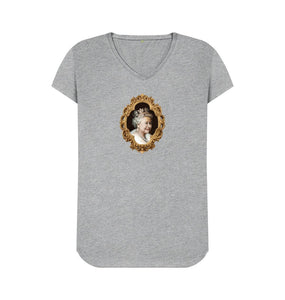 Athletic Grey V Neck Queen Elizabeth II T-shirt