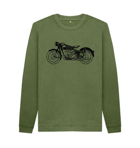Khaki Biker Sweatshirt