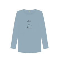 Stone Blue Pull my Finger Long-Sleeve T-shirt 2