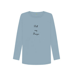 Stone Blue Pull my Finger Long-Sleeve T-shirt 2