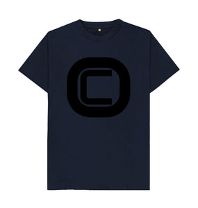 Navy Blue Menswear Outlandish Creations Logo T-shirt