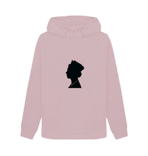 Mauve Queen Elizabeth II black silhouette hoodie