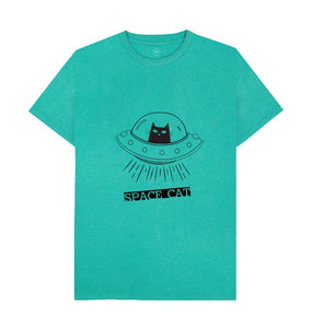 Seagrass Green Space Cat T-shirt