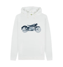 White Biker Hoodie