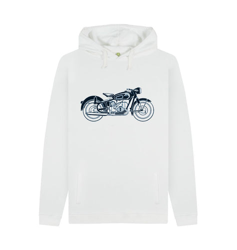 White Biker Hoodie