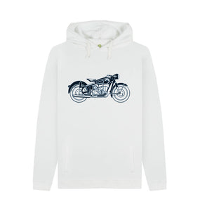 White Biker Hoodie