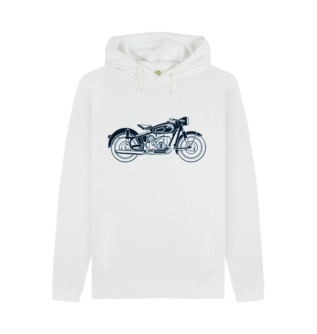 White Biker Hoodie