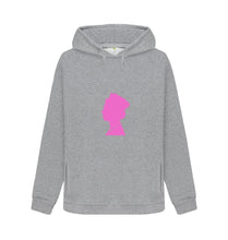 Light Heather Women's Queen Elizabeth II pink silhouette hoodie