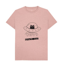 Sunset Pink Space Cat T-shirt