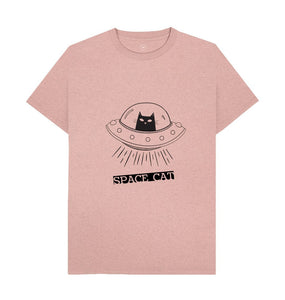 Sunset Pink Space Cat T-shirt