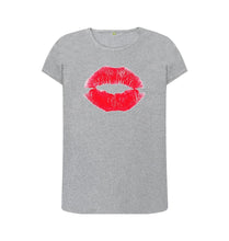 Athletic Grey Lips Crew Neck T-shirt
