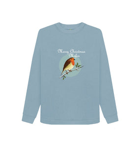 Stone Blue Women's Merry Christmas Mofos Sweatshirt