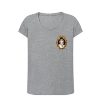 Athletic Grey Queen Elizabeth II on left hand side T-shirt