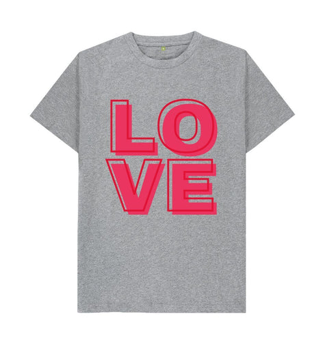 Athletic Grey Big Red Love T-shirt (for me