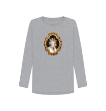 Athletic Grey Queen Elizabeth Long Sleeved women's T-shirt