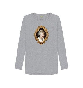 Athletic Grey Queen Elizabeth Long Sleeved women's T-shirt