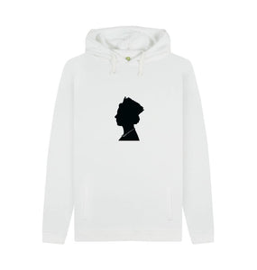 White Men's Queen silhouette Hoodie